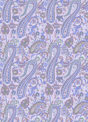 Seamless traditional paisley ethnic print