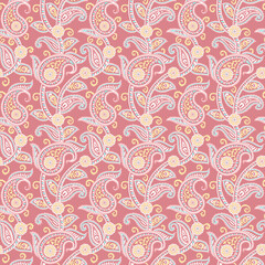 Seamless traditional paisley ethnic print