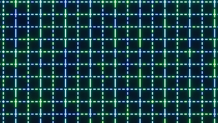 Neon grid background, blue green pattern.