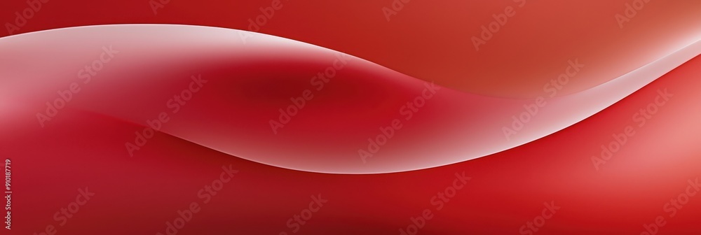 Aufkleber A flowing design in vibrant red showcases smooth curves and a delicate gradient, creating a sense of motion and depth