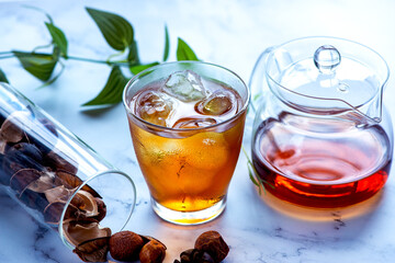 冷たいダージリンティー
