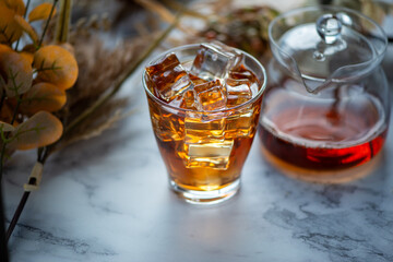 冷たいダージリンティー
