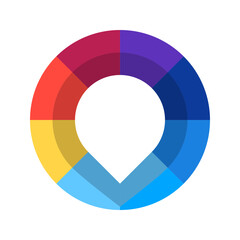 Complete Vibrant Hue - Color Wheel Icon Set

