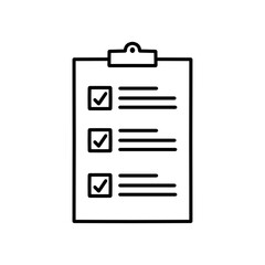 Clipboard line icon. Checklist sign symbol for web site and app design.