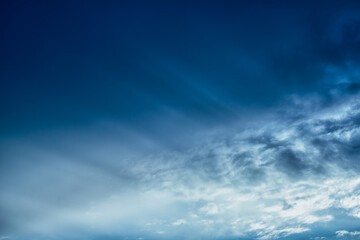 Fototapeta premium The sparkling blue sky is beautiful with light shining through in the background.