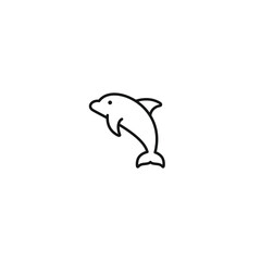 Dolphin icon vector. EPS 10 editable vector