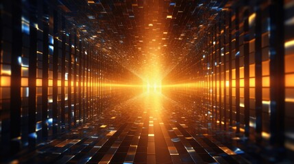 abstract tunnel virtual digital of big data code 1 and 0 technology,dot,convergence,innovation --ar 16:9 --v 5.2 Job ID: 395911ae-0776-4104-83fc-2cd63480b419