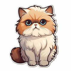 Charming fluffy orange and white cat, perfect for decorative and pet-themed designs.