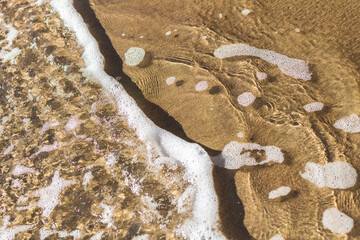 sea waves on the sand..