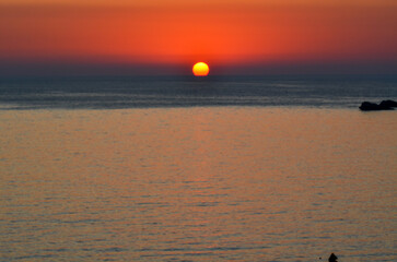 Sunset on the sea