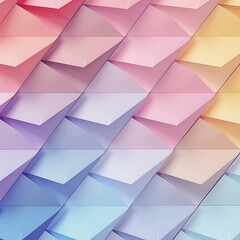 A series of paper triangles in a light-to-dark gradient, forming a festive pattern..