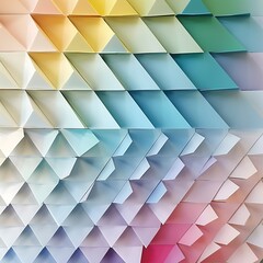 A seamless gradient of delicate paper triangles, ideal for festive decorations..