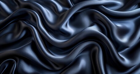 Obraz premium Abstract Silk Texture Design, 3D Rendering of Smooth Wavy Cloth