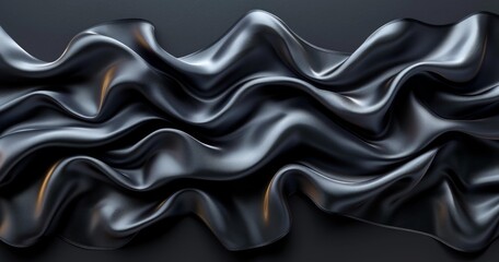 Obraz premium Abstract Art, Shiny Metal Surface Texture, 3D Rendering