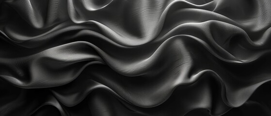Obraz premium Abstract Texture Artwork, 3D Rendering of Wavy Surface