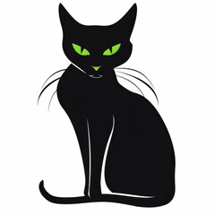 Fototapeta premium Black cat playfully catching colorful lollipop, mid-air candy chase on white background, joyful moment captured.