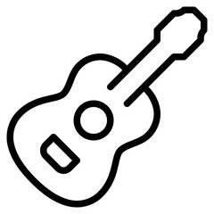 classical guitar line icon