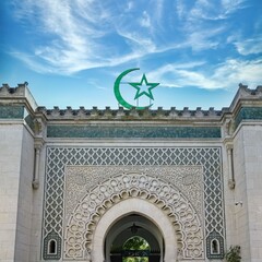 Paris, the minaret of the Grand Mosque
