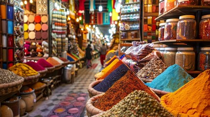 hallway of a moroccan market