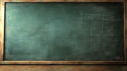 A blank blackboard with no writings or drawings on it.