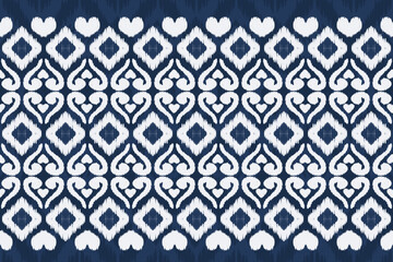 Ethnic Seamless Pattern Ikat geometric Indian style.Tribal ethnic texture. seamless striped pattern in Aztec style.Indian, Gypsy, and African rug. Bohemian.