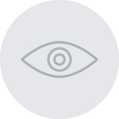 Eye Vector Line Grey Circle Grey
