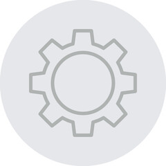 Gears Vector Line Grey Circle Grey