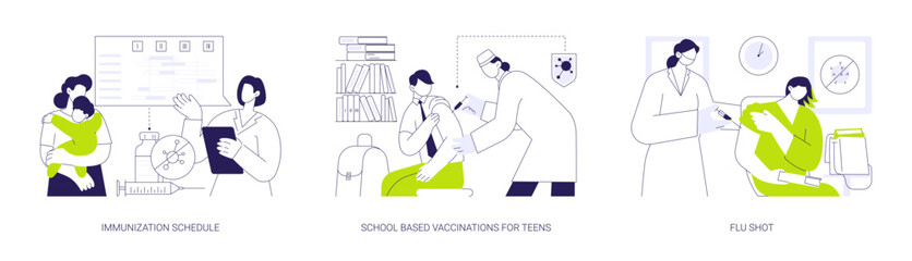 Public health medicine abstract concept vector illustrations.