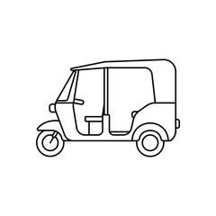 Obraz premium Tuk tuk vector icon
