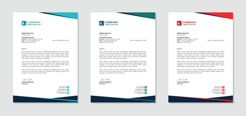 Letterhead template design for company business