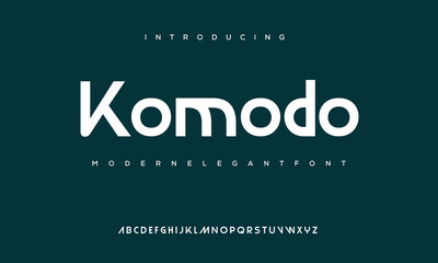 Komodo modern stylish capital alphabet letter logo design