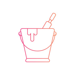 Paint bucket vector icon