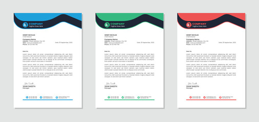 Letterhead template design for company business