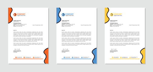 Letterhead template design for company business