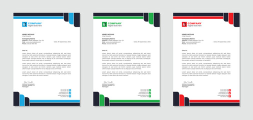 Letterhead template design for company business