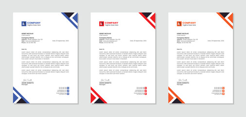 Letterhead template design for company business