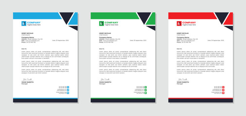 Letterhead template design for company business
