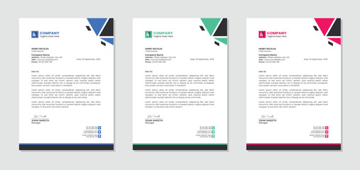 Letterhead template design for company business