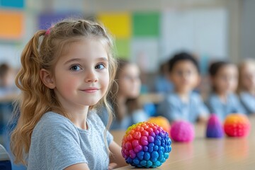 Fototapeta premium Embracing Neurodiversity: Educational Programs Promoting Inclusion in Vibrant School Settings