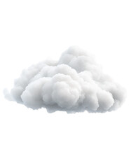fluffy white cloud isolated on transparent background