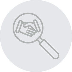 Business Partners Vector Line Grey Circle Grey