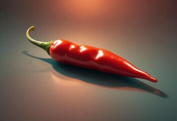 red hot chili peppers isolated on white background, full depth of field, ai