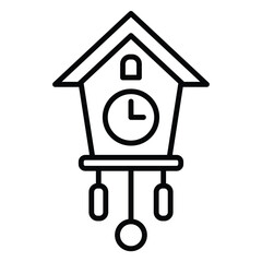 Cuckoo clock icon vector design template