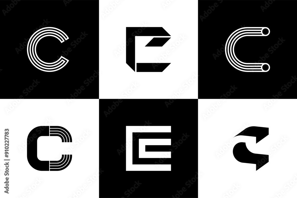 Fototapete letter c font design, vector illustration, high quality and standard. can be used in many types of d