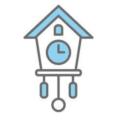Cuckoo clock icon vector design template