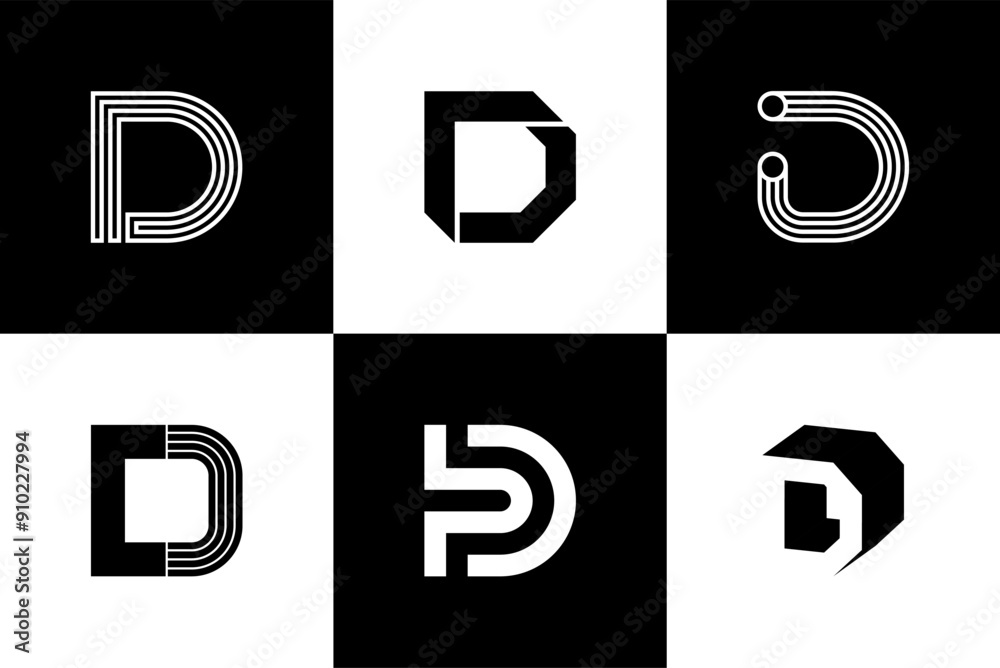 Fototapete letter d font design, vector illustration, high quality and standard. can be used in many types of d