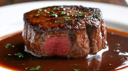 Bernese sauce, based on butter, egg yolks and tarragon, is the perfect complement to filet mignon.