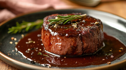 Bernese sauce, based on butter, egg yolks and tarragon, is the perfect complement to filet mignon.
