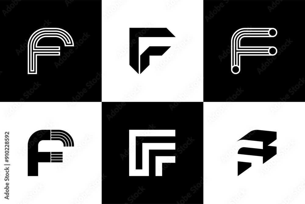 Fototapete letter f font design, vector illustration, high quality and standard. can be used in many types of d
