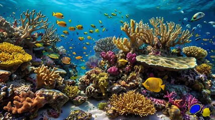 coral reef with fish